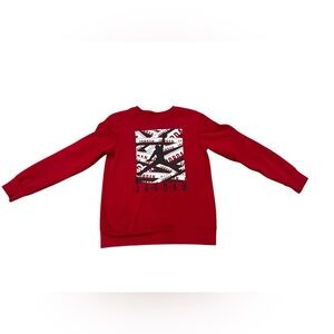 Jordan Nike Youth Crew Sweater Red XL 13-15 Polyester/Cotton